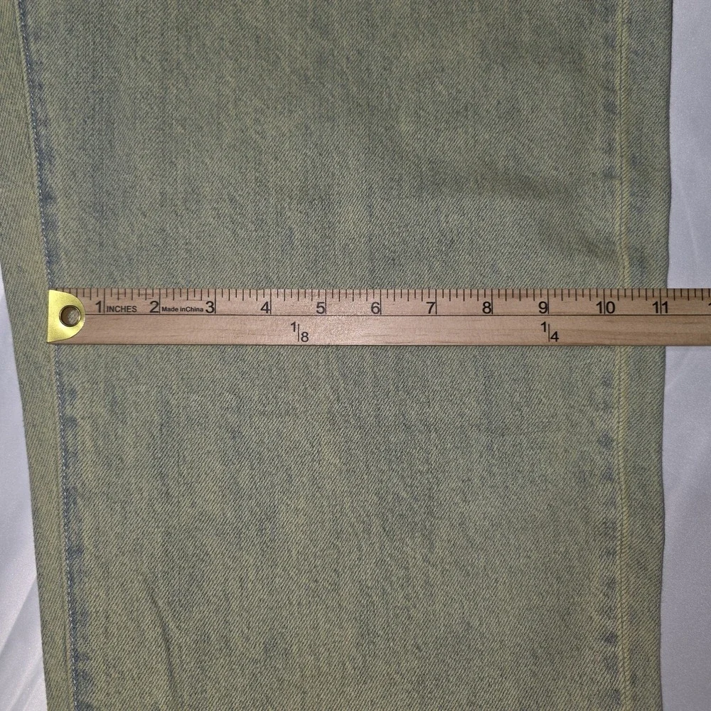 Madewell The Dad Jean Pale Daffodil Acid Wash Straight Leg Jeans Size 30 - Picture 8 of 16